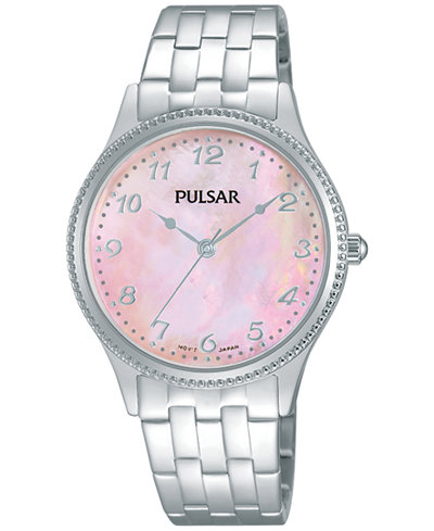 Pulsar Women's Dress Sport Stainless Steel Bracelet Watch 32mm PH8139