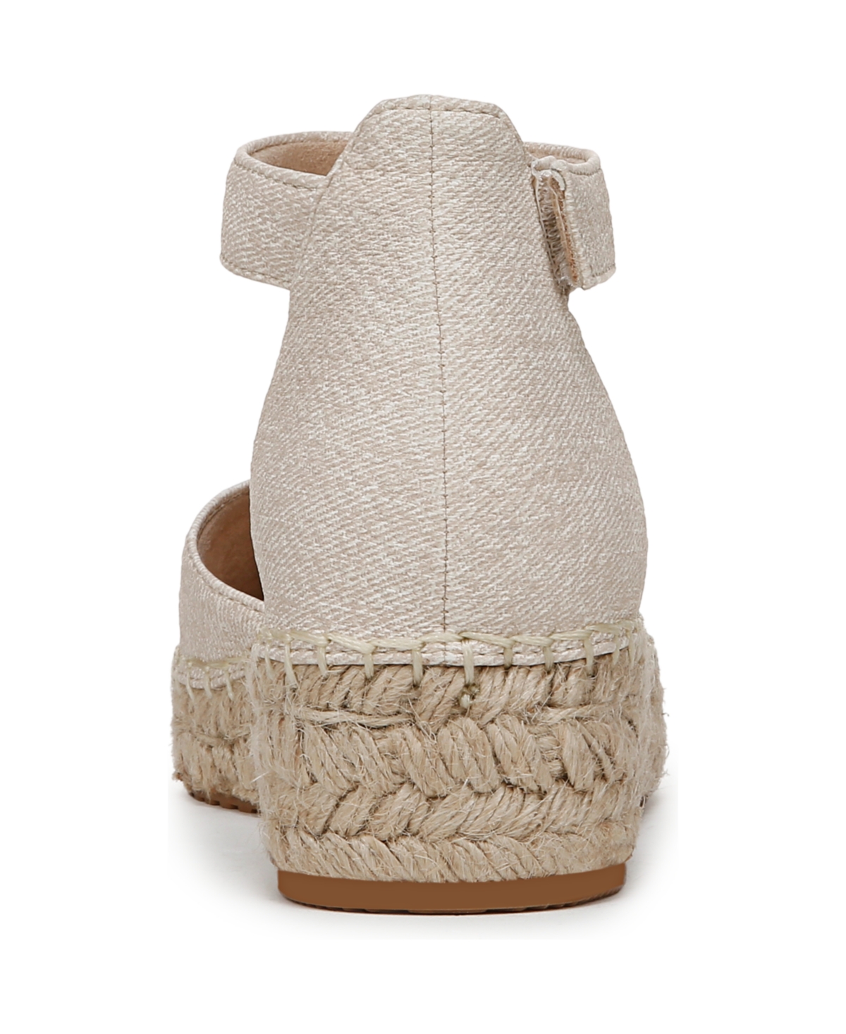 Shop Soul Naturalizer Women's Wren Ankle-strap Wedge Espadrilles In Light Sand Woven Embossed Faux Leather