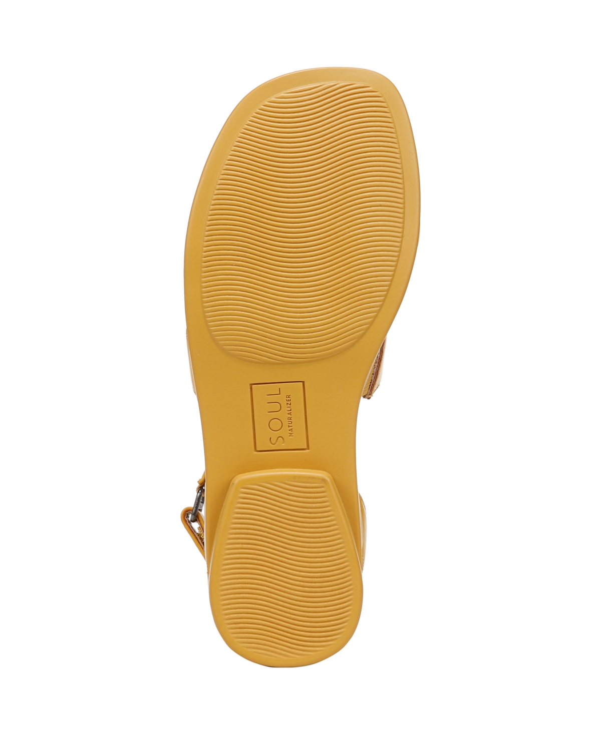 Shop Soul Naturalizer Women's Fiesta Ankle Strap Footbed Flat Sandals In Yellow Faux Leather