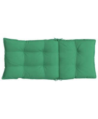 Highback Chair Cushions 2 pcs Green Oxford Fabric