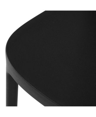 Outdoor Modern Stackable Plastic Patio Dining Chairs (Set of 2)