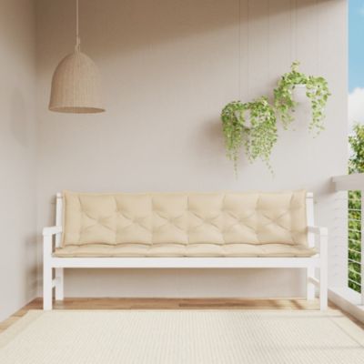 Garden Bench Cushions 2 pcs Beige 78.7"x19.7"x2.8" Oxford Fabric
