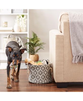 Collapsible Pet Storage Bin Lattice Paw Print
