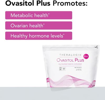 Ovasitol Plus Metabolic Health Supplement - Myo-Inositol & D-Chiro +Chromium Picolinate+Alpha-lactalbumin & Vitamin D - 90-Day Supply