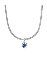 Heart Crystal Mesh Chain Necklace