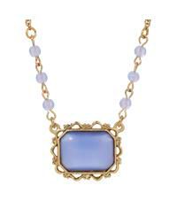 Moonstone Acrylic Bead Pendant Necklace