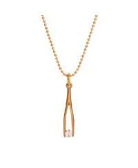 Crystal Small Tweezer Pendant Necklace