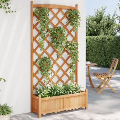 Square Garden Planter Solid Fir Wood