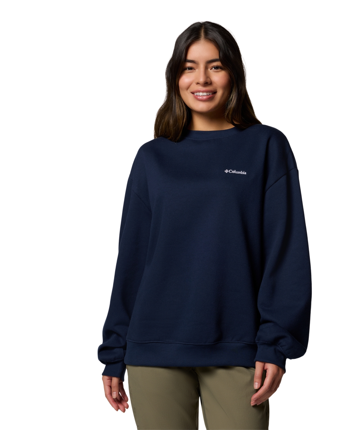 Columbia Women's Aldermore Crewneck Long-sleeve Sweatshirt In Collegiate Navy