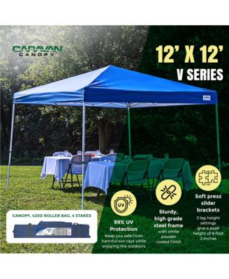 Pop-Up Tent V Series 2 12 x 12 ft Slanted Leg Instant Shade, Blue