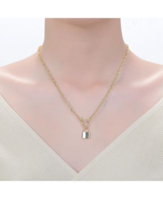 14K Gold Plated Locket Charm Necklace