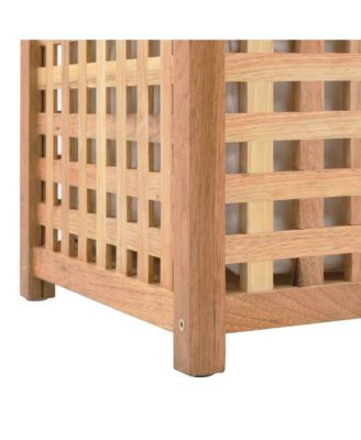 Laundry Chest 30.5&amp;quot;x14.8&amp;quot;x18.3&amp;quot; Solid Wood Walnut