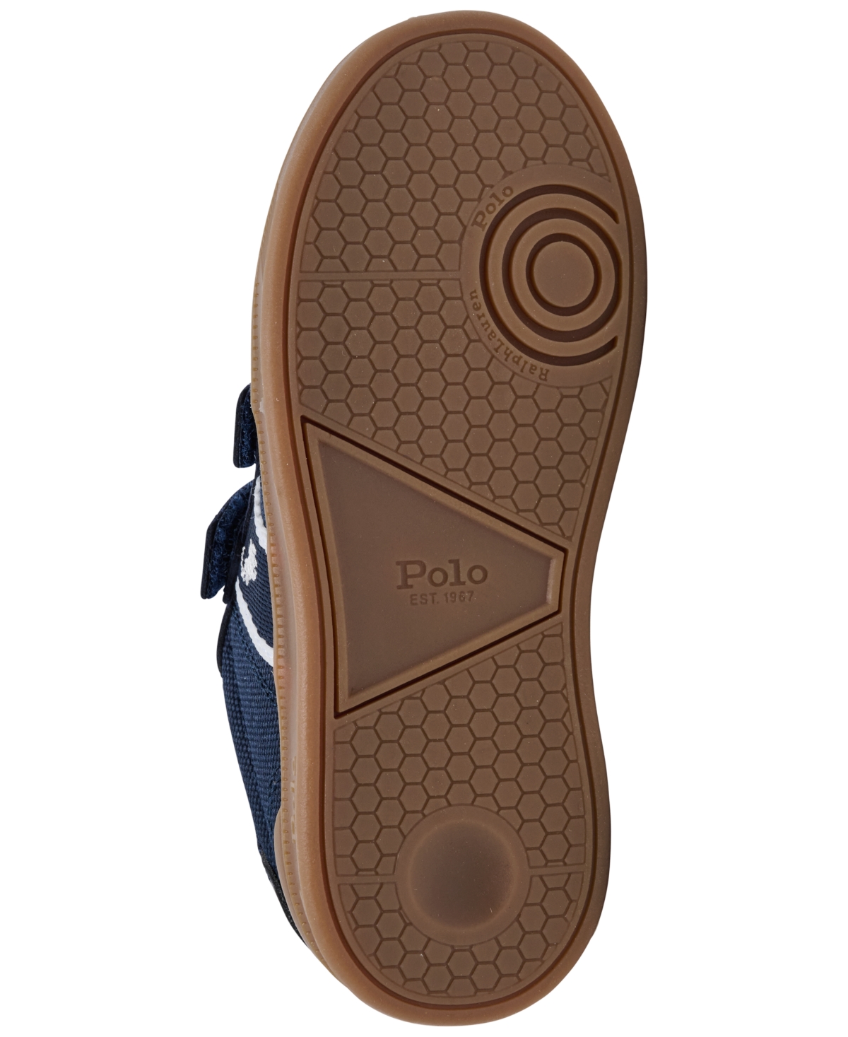 Polo Ralph Lauren Toddler Kids Heritage Court Iii T-toe Fastening Strap Casual Sneakers From Finish Line In Navy,white