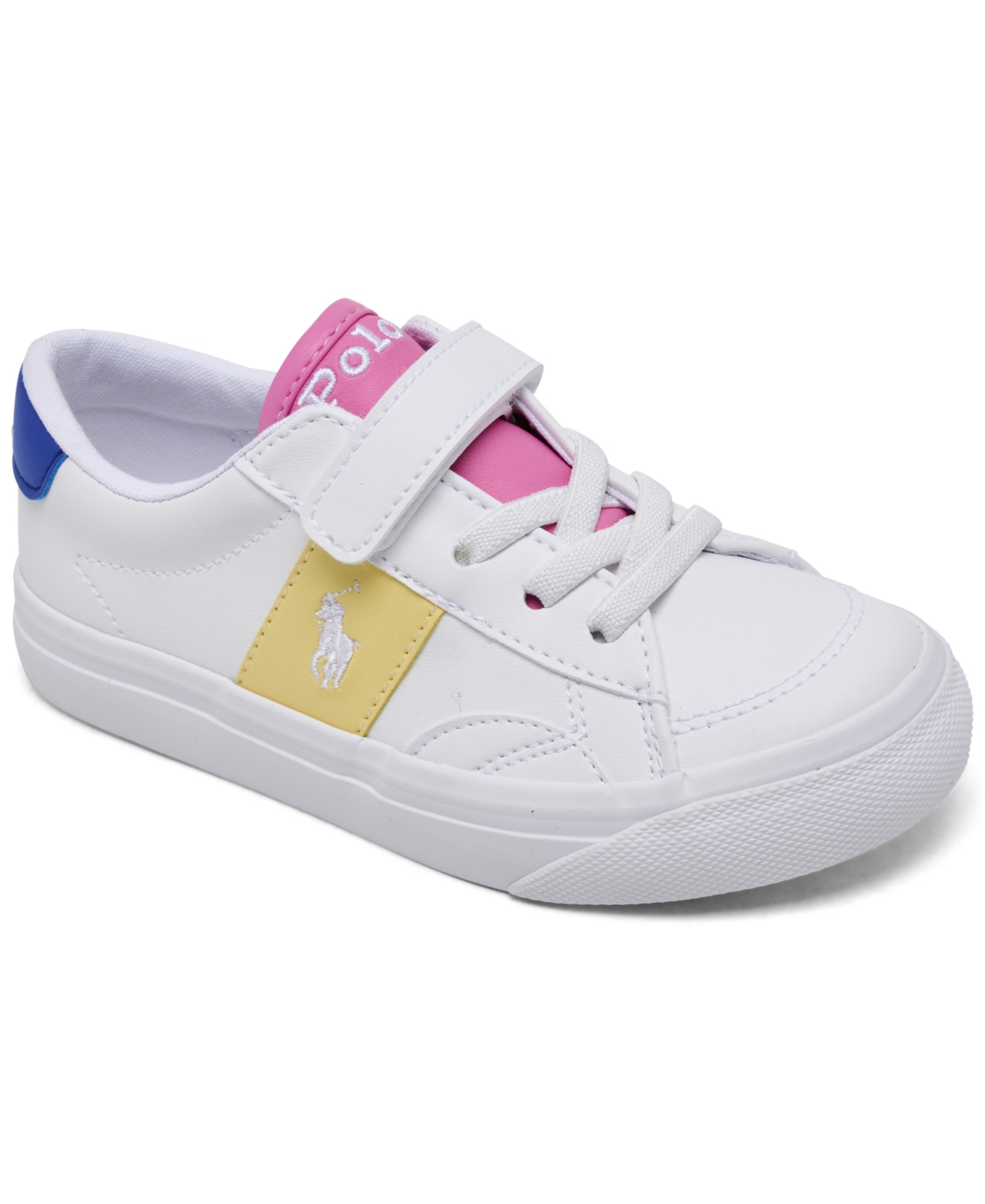 Polo Ralph Lauren Toddler Girls Ryley Fastening Strap Casual Sneakers From Finish Line In Multi