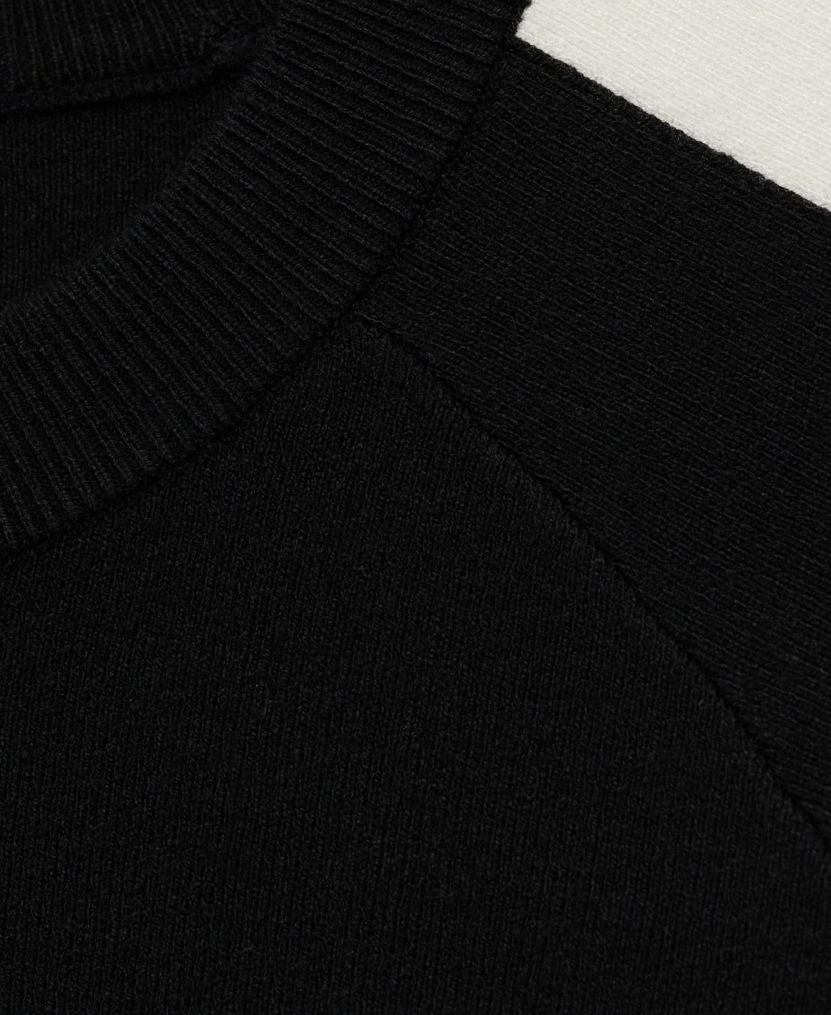 Mango Stripe Sleeve Crewneck Sweater In Black