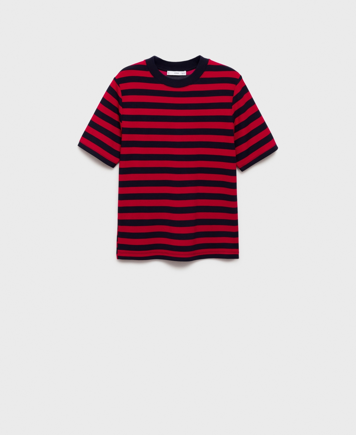Mango Striped Short-sleeved T-shirt Red In Red