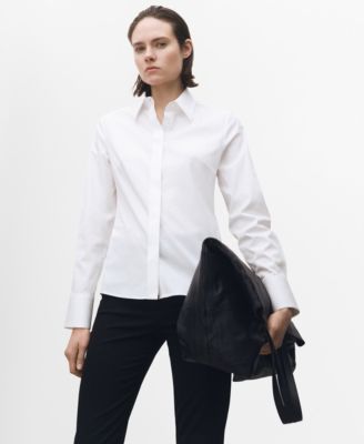 MANGO - Women's Slim-Fit Poplin Shirt