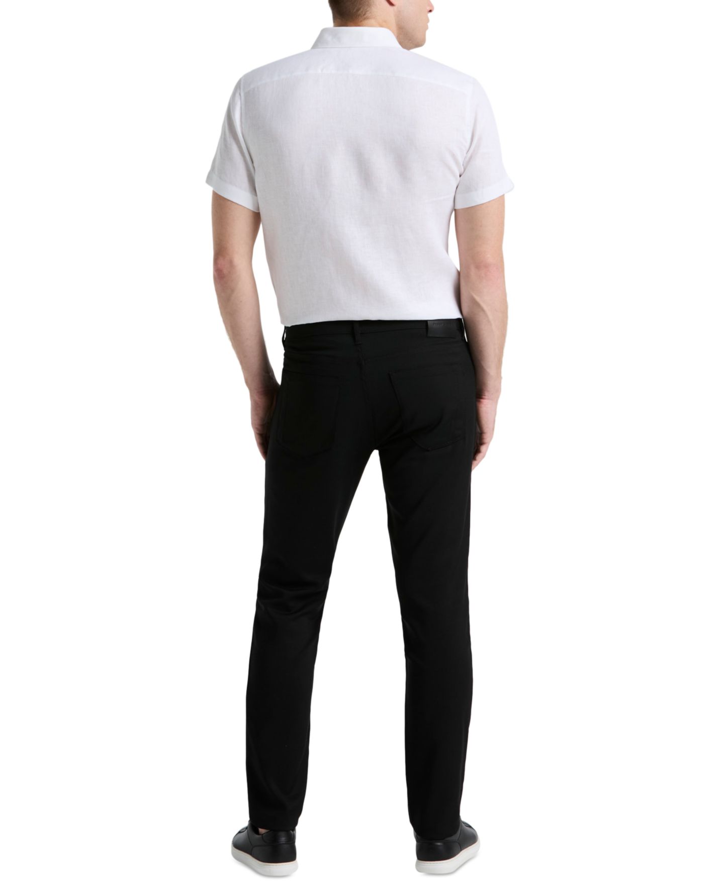 Мужские брюки Perry Ellis Double-Weave Slim-Fit 5-Pocket, цвет: Чёрный — фото 4