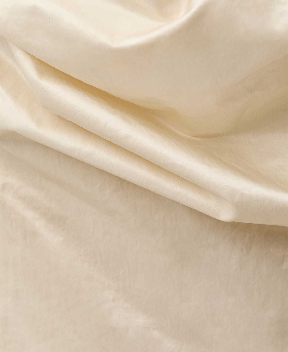 Mango Cotton Dress With Draped Collar Ecru In Ecru
