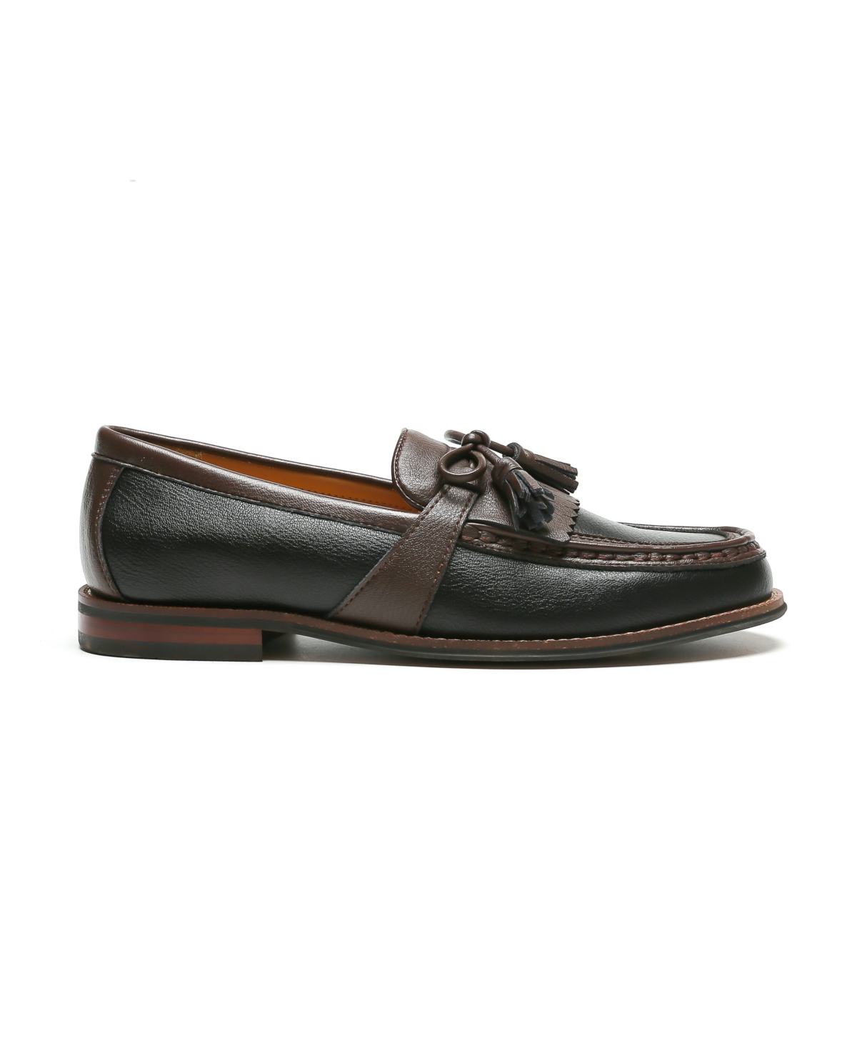 Tommy Hilfiger Men's Sohan Kilt Detail Tassel Loafers In Black,dark Brown