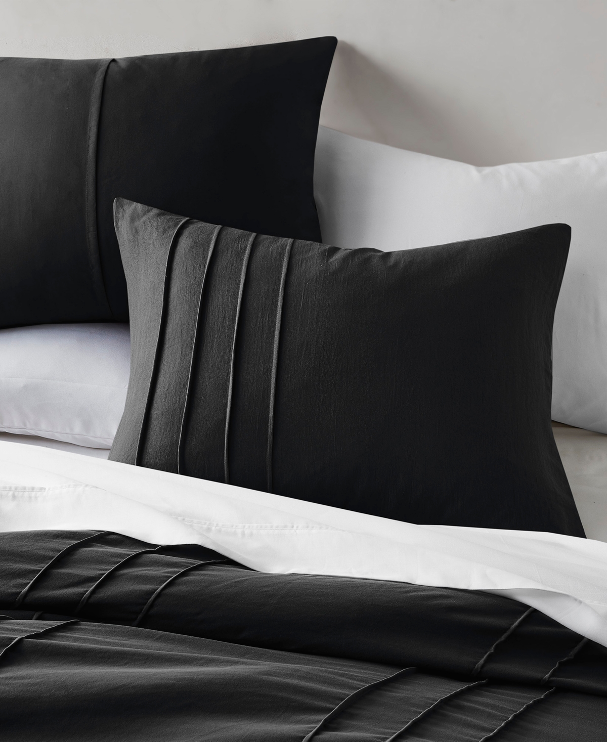 510 Design Porter Pleated 3-pc. Comforter Set, Full In Black