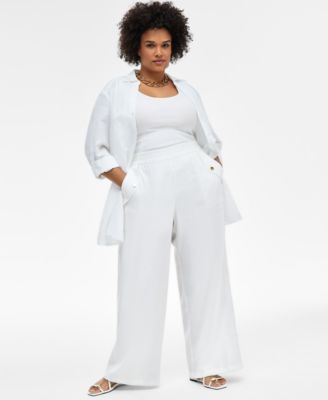 I.N.C. International Concepts - Plus Size Pull-On Wide-Leg Pants