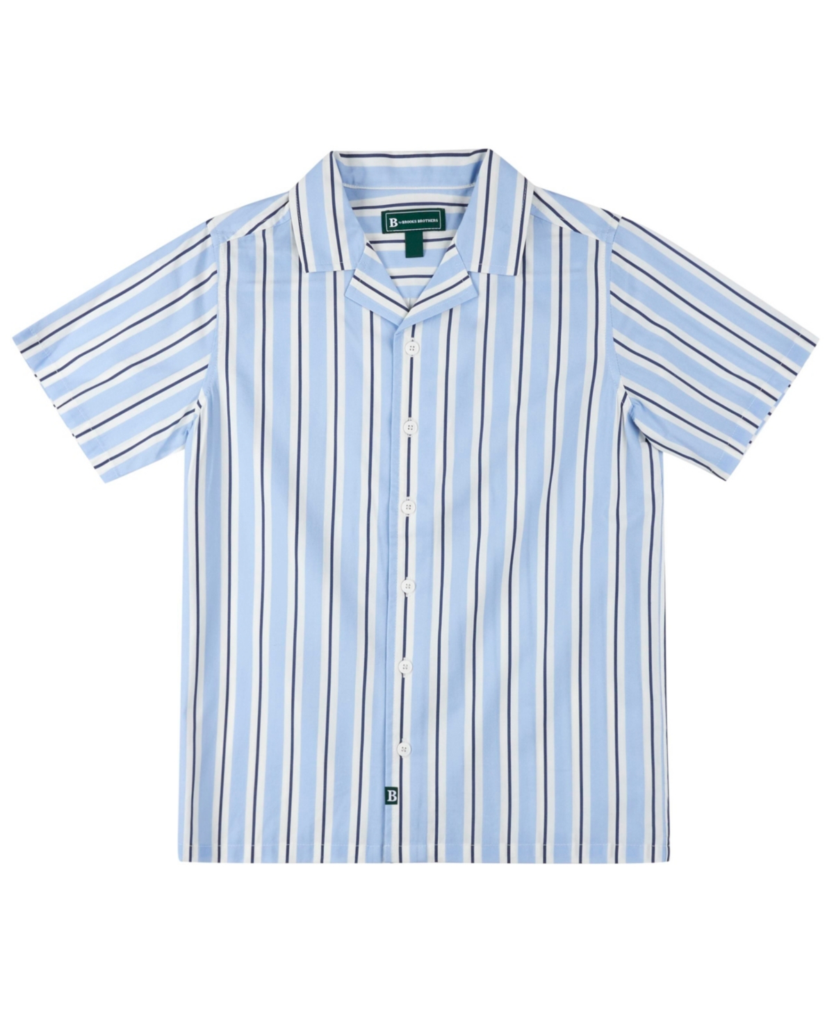 Brooks Brothers Kids' Big Boys Striped Camp Shirt