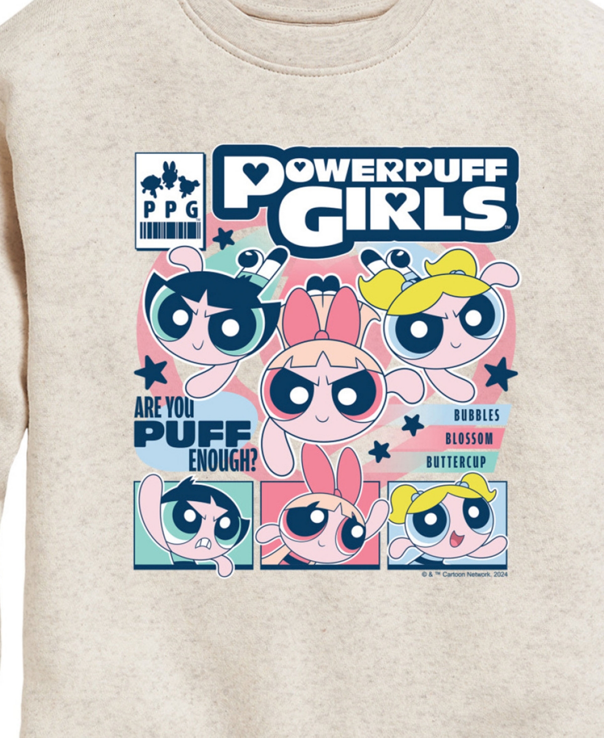 The Powerpuff Girls Big Graphic Crew Fleece Sweatshirt