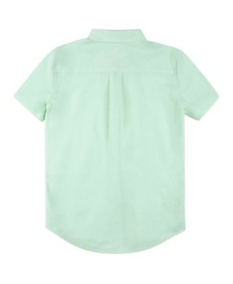 Big Boys Linen Short Sleeve Button Up Shirt