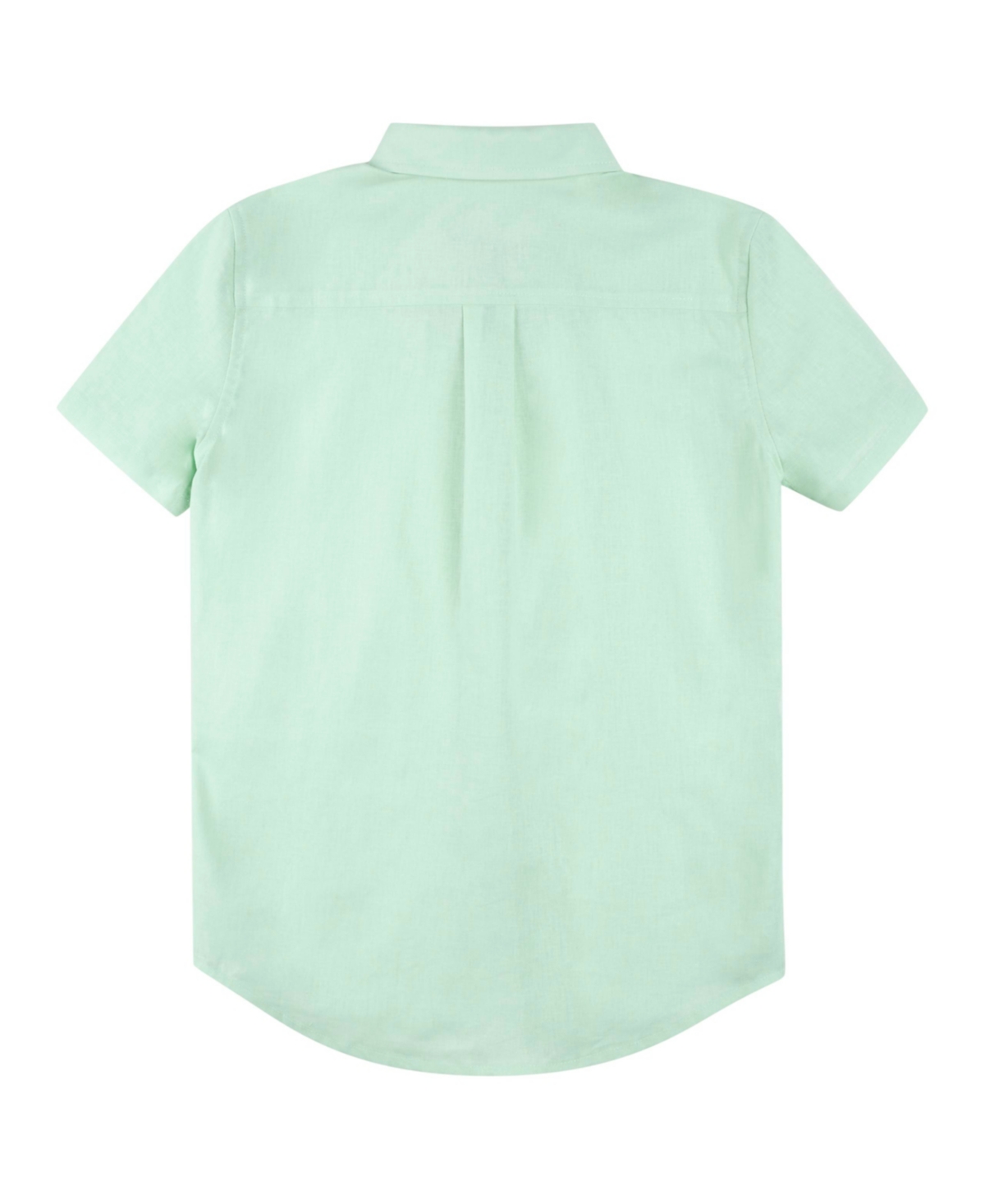 Brooks Brothers Big Boys Short Sleeve Button Up Shirt In Light Green