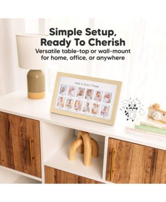 Nova Baby's First Year Photo Frame, 12 Months Newborn Baby Picture Frame, Monthly Birthday Milestone Collage