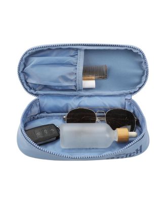 Stitch Big Face Blue Zippered Dome Cosmetic Case