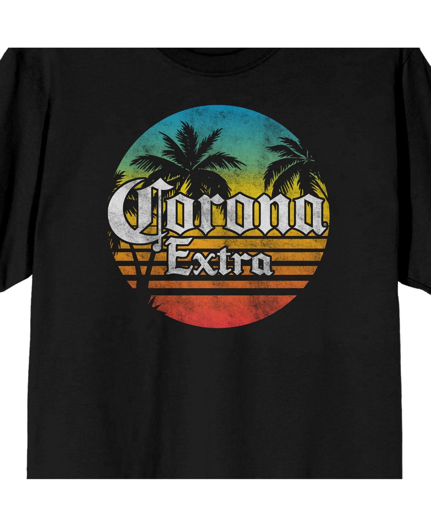 Мужская футболка Corona Logo Gradient Black T-Shirt-Small, цвет: Чёрный — фото 3
