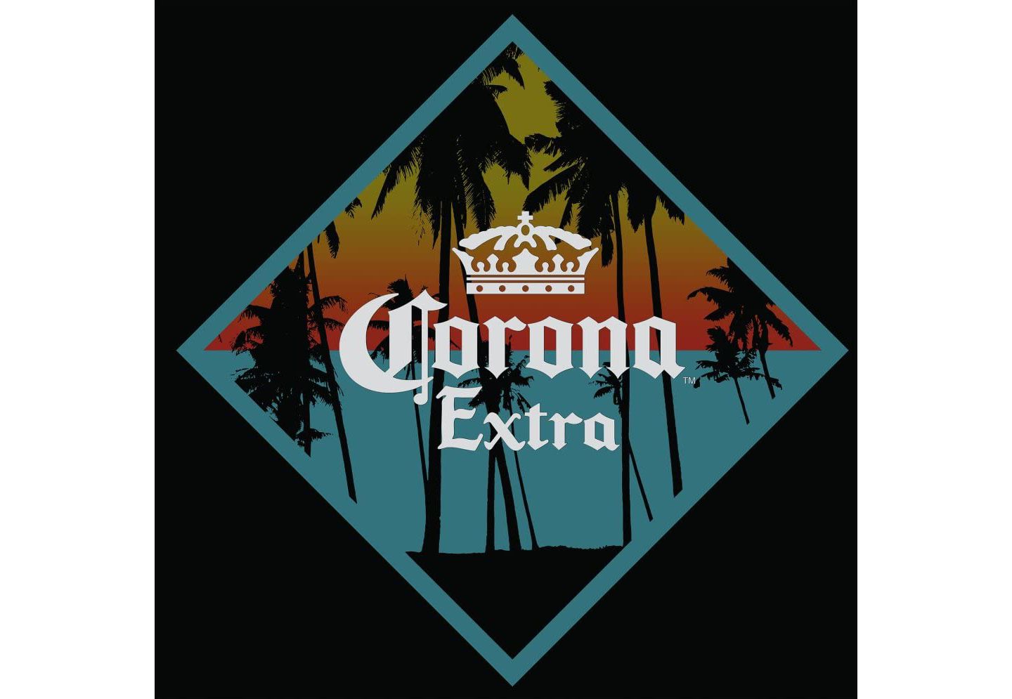 Мужская футболка Corona Extra Logo Charcoal Heather T-Shirt-Small, цвет: Угольный меланжевый — фото 4