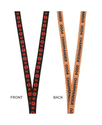 Charmander Red Kanto Region Lanyard With Rubber Charm And ID Sleeve