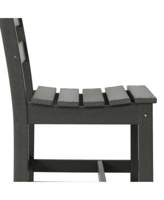 7-Piece HDPE Outdoor Rectangular Patio Dining Table Set with Side Chairs