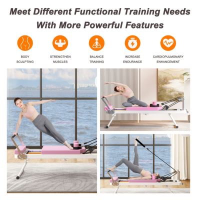 Streamdale Pilates core bed, foldable home high quality, yoga studio with the same commercial fitness equipment, pink