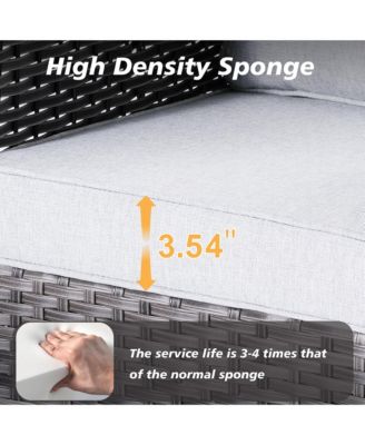 2-Piece Outdoor  Patio Furniture Set with High Back Chairs, All Weather Wicker Conversation Set for Garden and Backyard