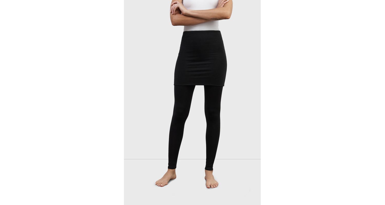 Women's Burke High-Waisted Foldover-Skirt Jersey Leggings