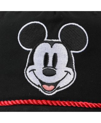 Men's Mickey Mouse Face Black Retro Grandpa Snapback Hat