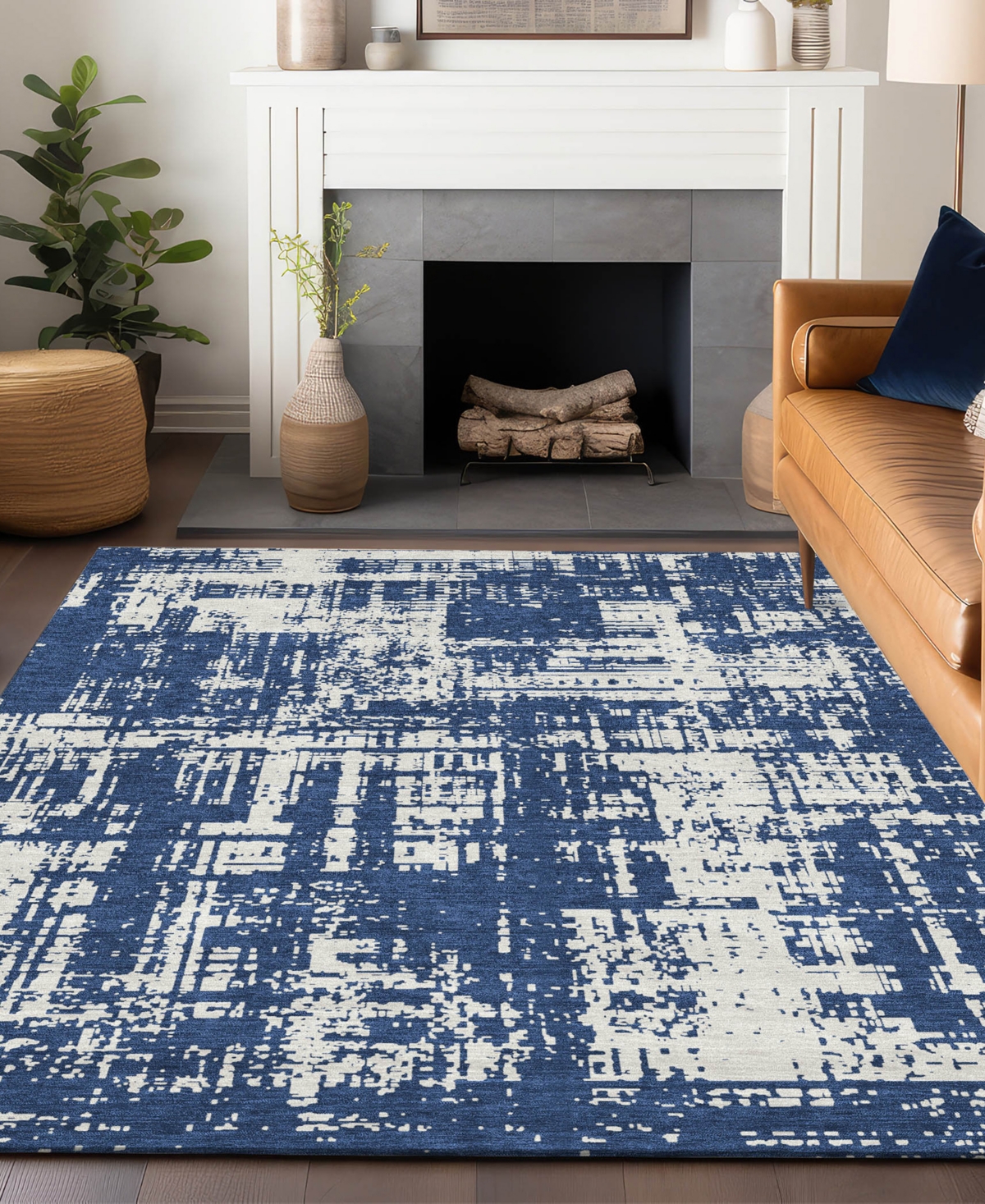 Addison Chantille Acn895 8'x10' Area Rug In Navy