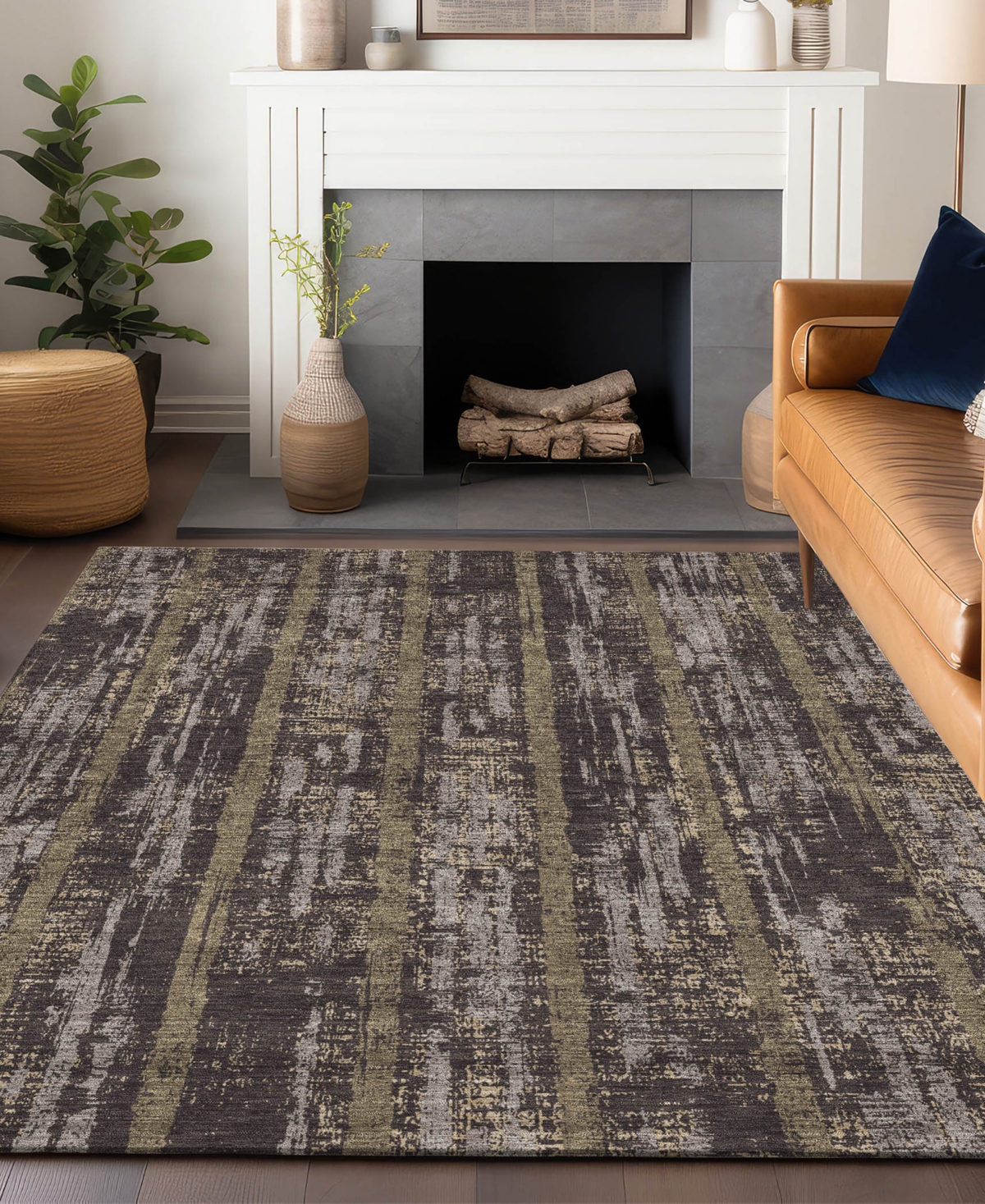 Addison Chantille Acn892 8'x10' Area Rug In Chocolate