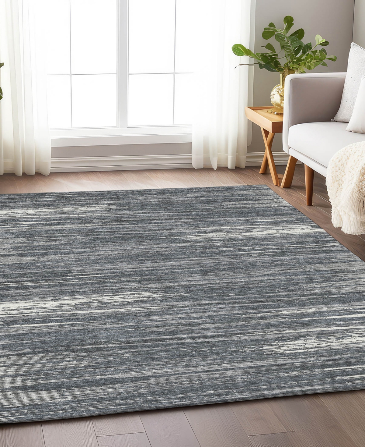 Addison Chantille Acn896 9'x12' Area Rug In Gray