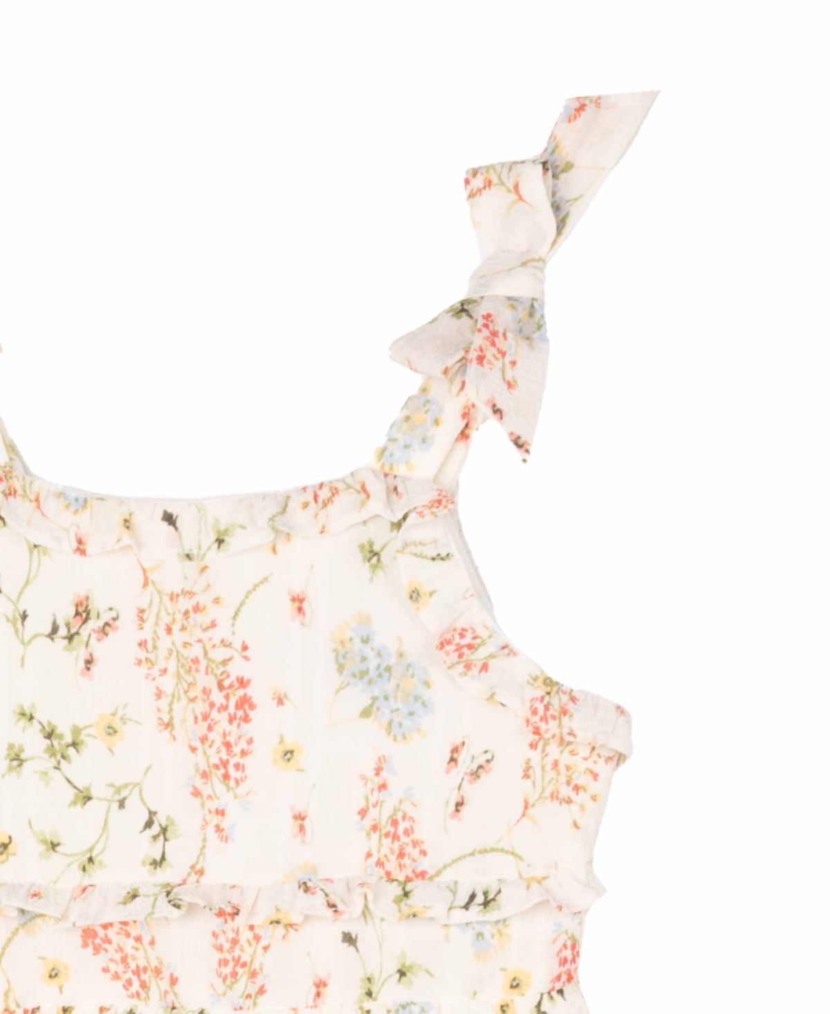 Shop Rare Editions Little And Toddler Girls 2-piece Textured Floral Maxi Dress With Bag Set In Cream