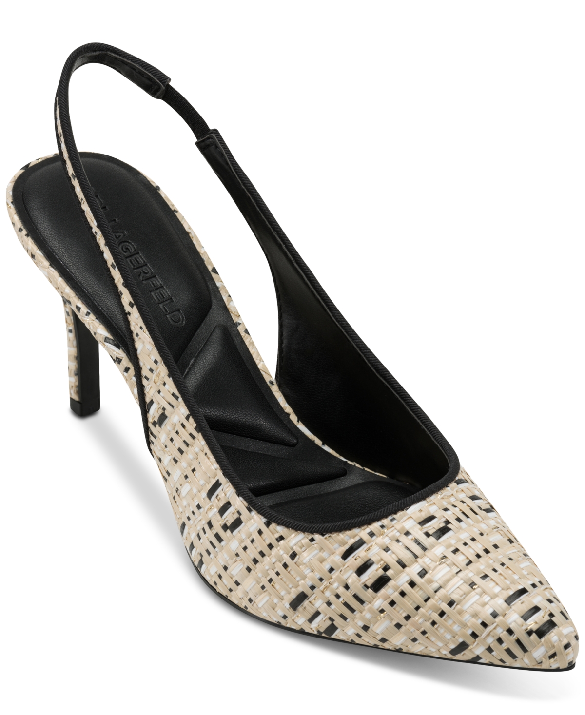Karl Lagerfeld Women's Rosalyn Slingback Pumps In Natural,black