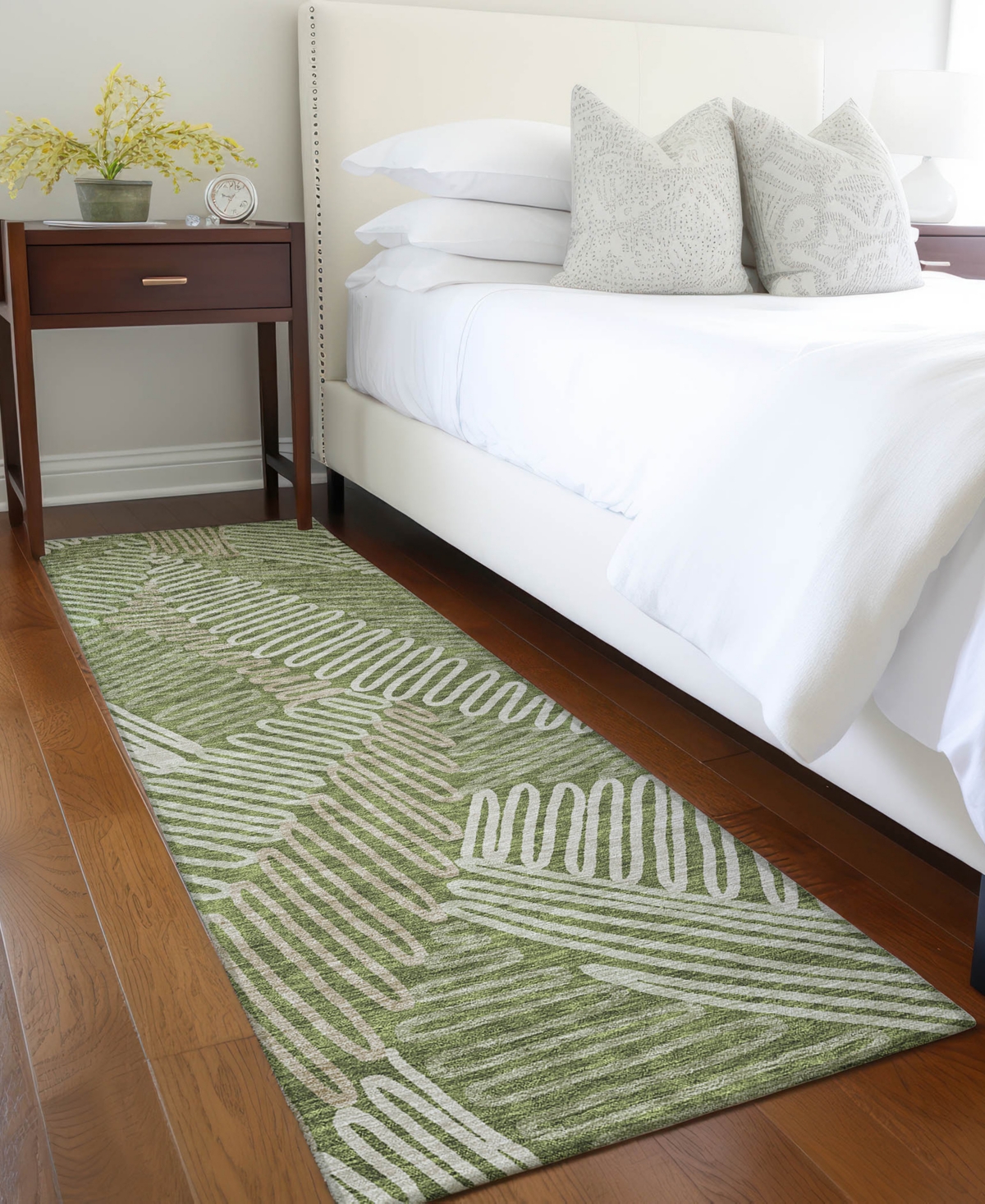 Addison Chantille Acn904 2'3"x7'6" Runner Area Rug In Olive