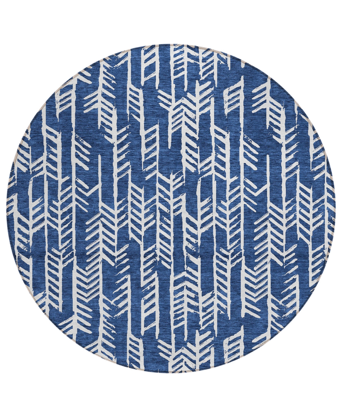 Addison Chantille Acn906 8'x8' Round Area Rug In Navy