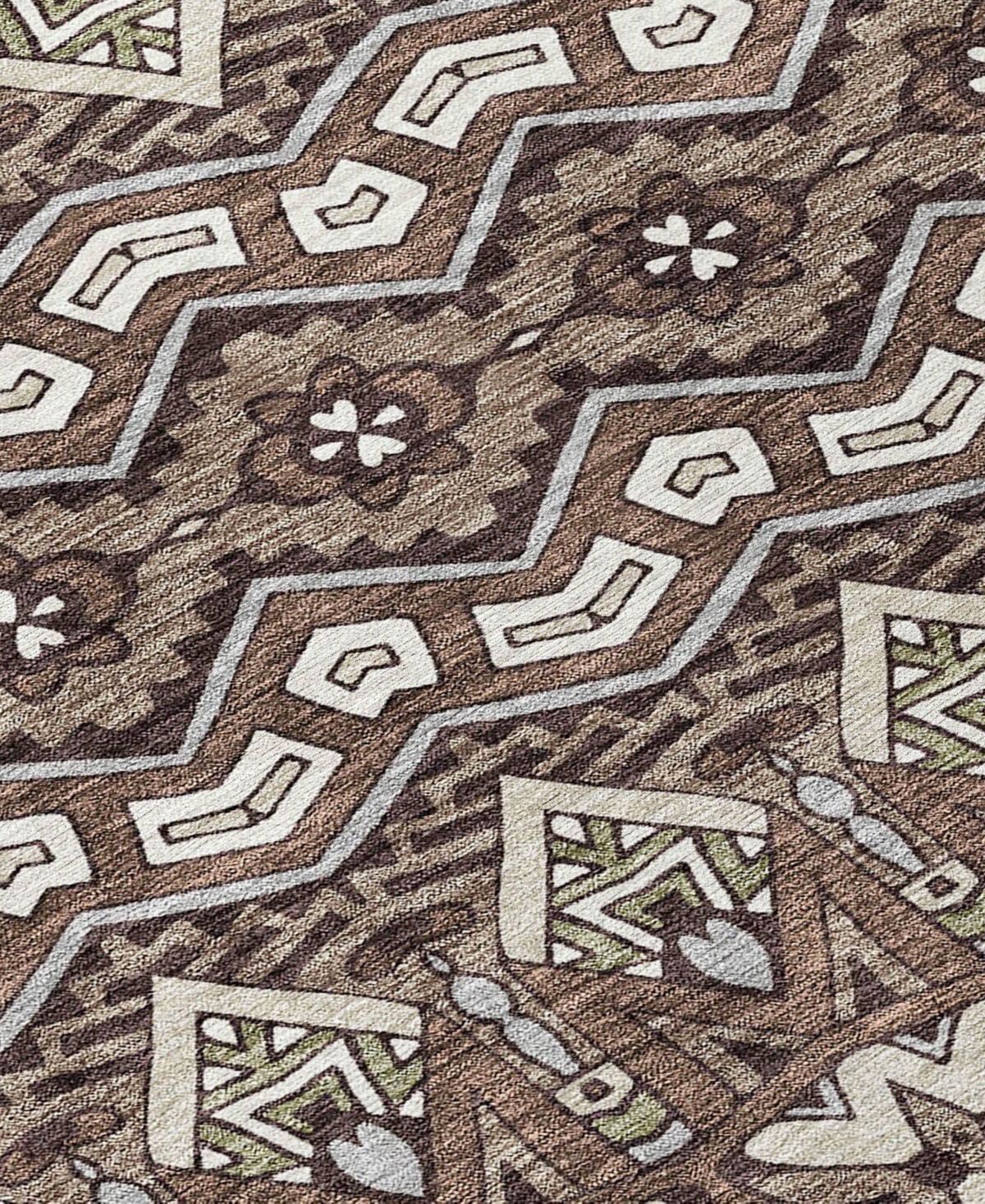 Addison Chantille Acn909 2'3"x7'6" Runner Area Rug In Brown