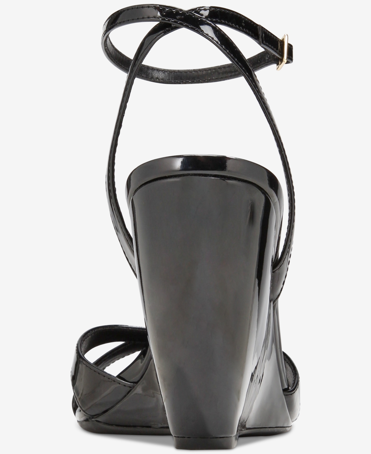 Inc International Concepts Women's Camlyn Wedge Sandals, Exclusively At Macy's In Black Patent