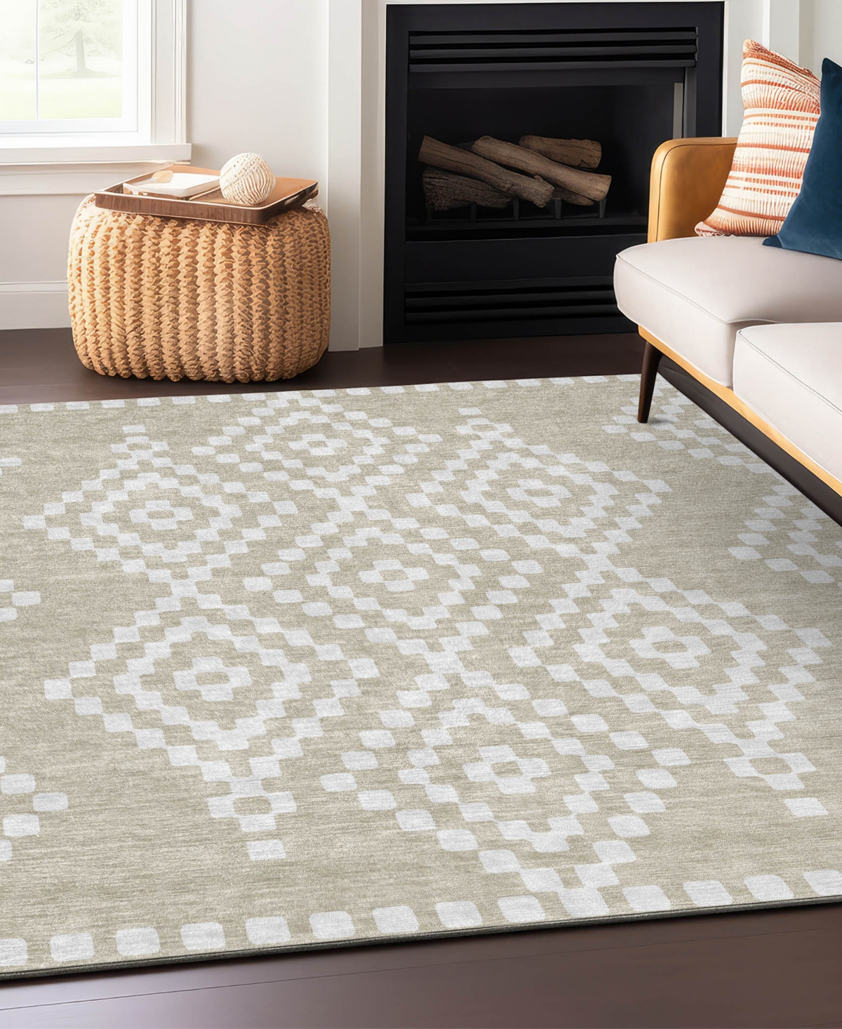 Addison Chantille Acn891 9'x12' Area Rug In Beige